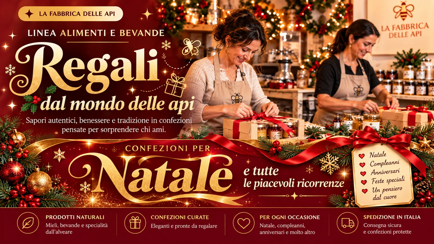 Regali dal mondo delle api: Natale e tutte le piacevoli ricorrenze